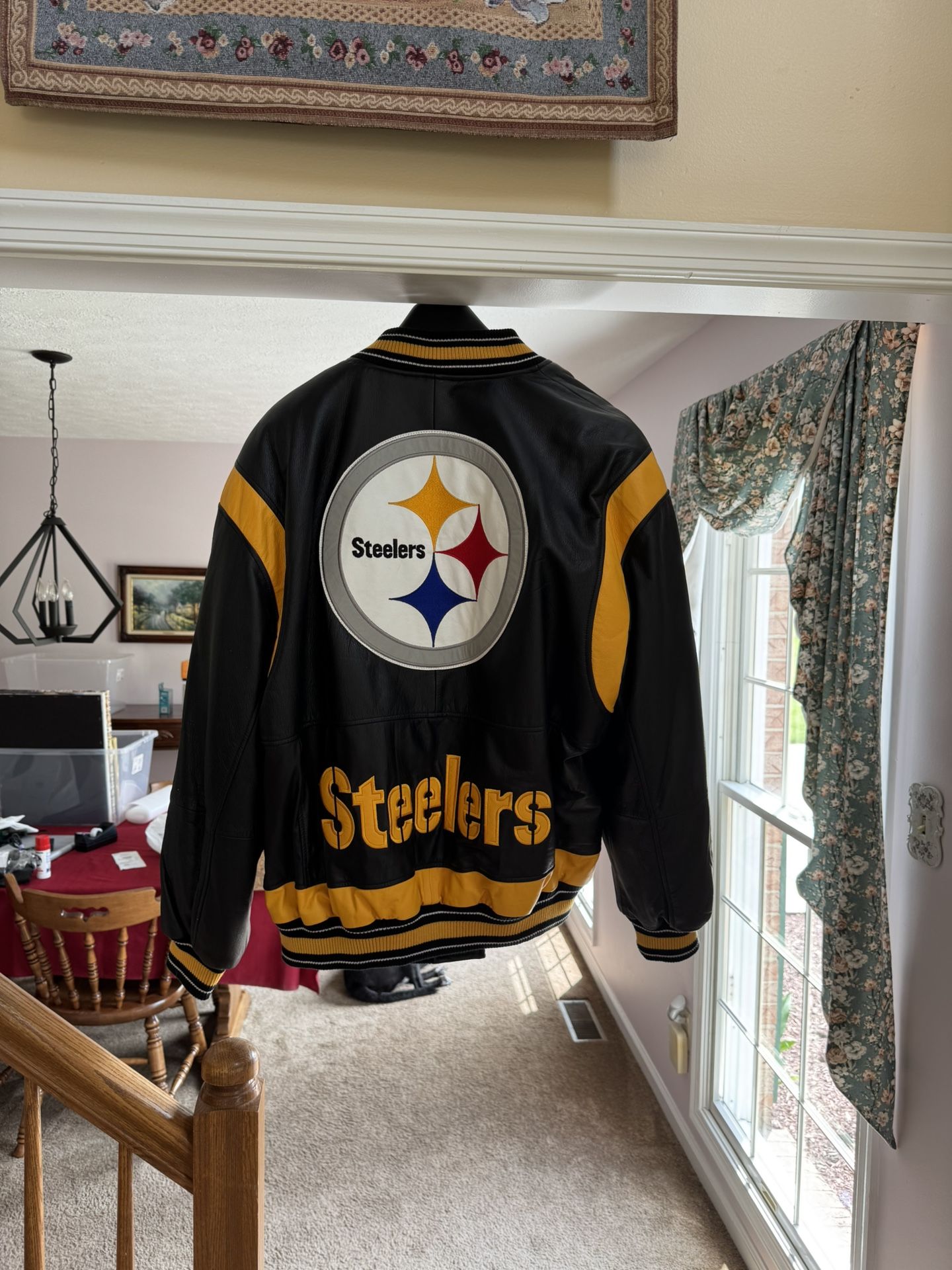 Vintage Steelers Leather Jacket