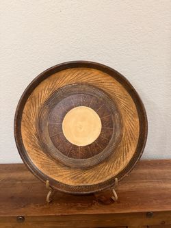 Large Heavy Decorative Plate – Unique Textured Design