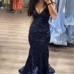 Navy blue prom / quince dress