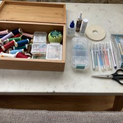 Sewing Thread, Accessories, and Storage Box