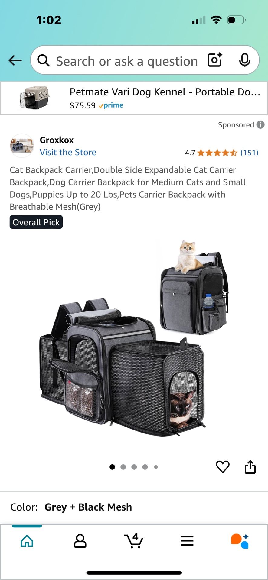 Pet Carrier/backpack