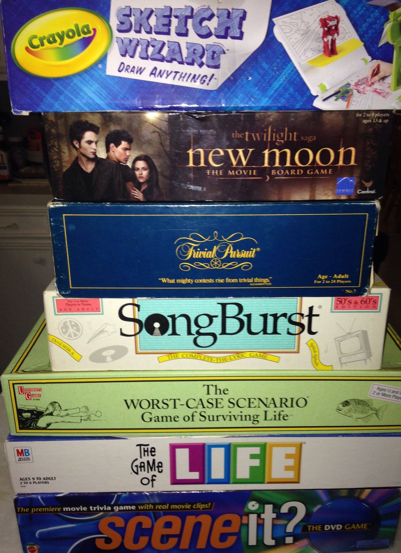 New Moon Board Game and Crayola Sketch