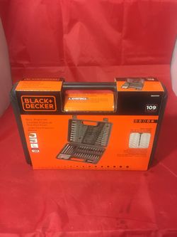 BLACK AND DECKER 109 pcs. BIT SET UP TO 1/4 IN FOR DRILLING
