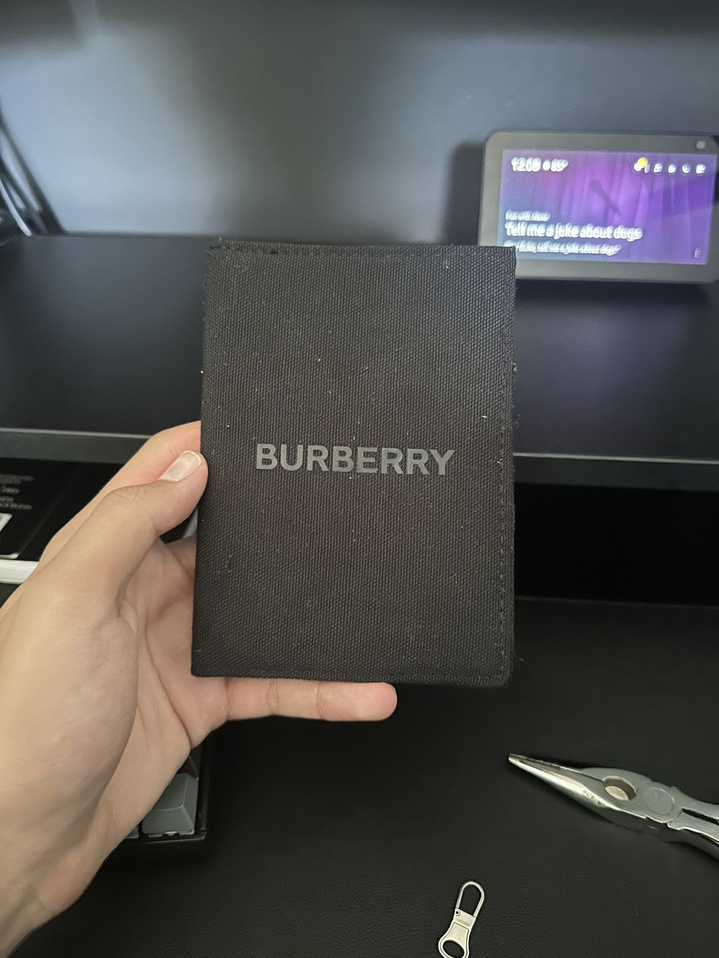 Burberry Black Passport Holder with Card Slots GWP
