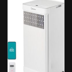 Midea 10,000 BTU ASHRAE (7,100 BTU SACC) Portable Air Conditioner, Smart Control, Cools up to 300 Sq. Ft., with Dehumidifier & Fan mode, Easy- to-use 