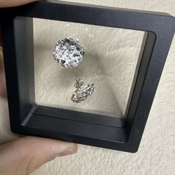 Sold silver nugget earrings