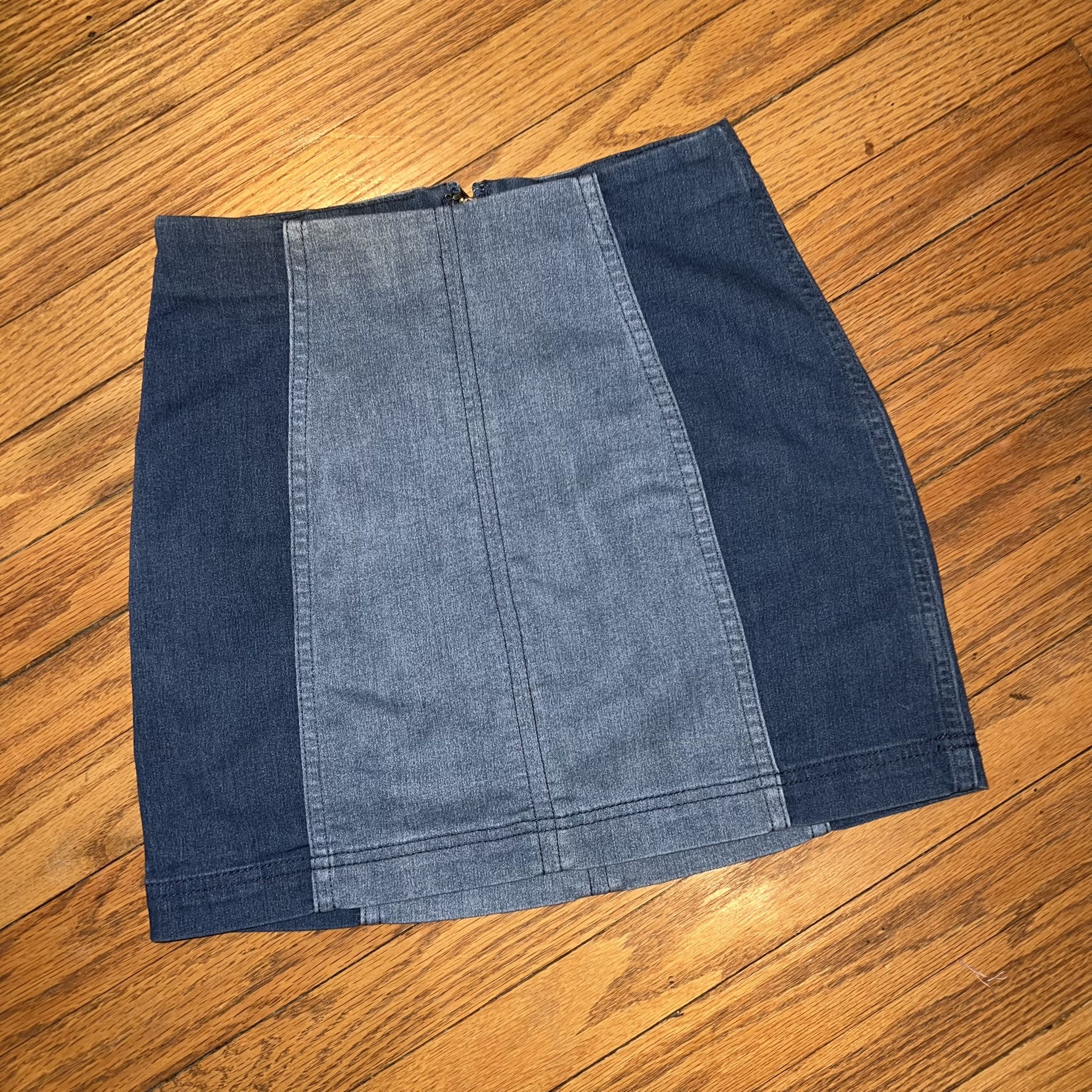Free People Two Tone Denim Skirt