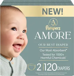 Pampers Amore, Size 2 (10-22 lbs), 120 Count $29.99