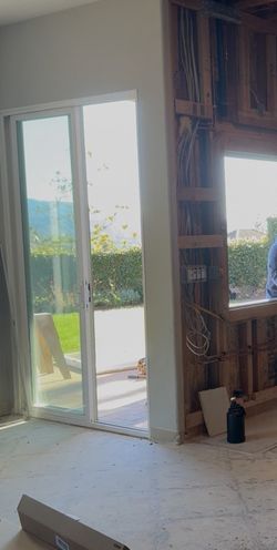 Extra tall white Sliding door 8’ x 5’ with nail fin