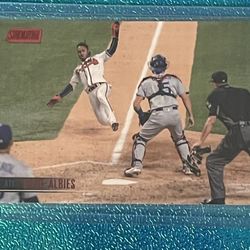 2021 Topps Stadium Club Red Foil #121 Ozzie Albies - Atlanta Braves