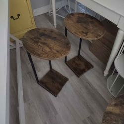 Brand New Inbox Set Of Wood And Metal Tables