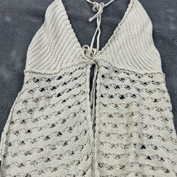 Cream Colored See Through Beach Shirt
