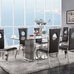 NEW CYRENE TABLE + 6 CHAIRS