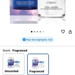 L’oréal Collagen Daily Moisturizer 3.4 oz