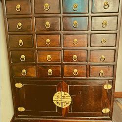 Unique 20 Drawer Asian Apothecary Cabinet