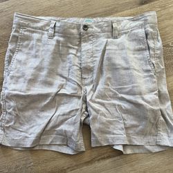 Tommy Bahama Shorts Men's Size 35 Linen Blend Summer Casual Gray  