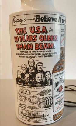 Vintage 1960s Jim Beam Ripleys Working Lamp