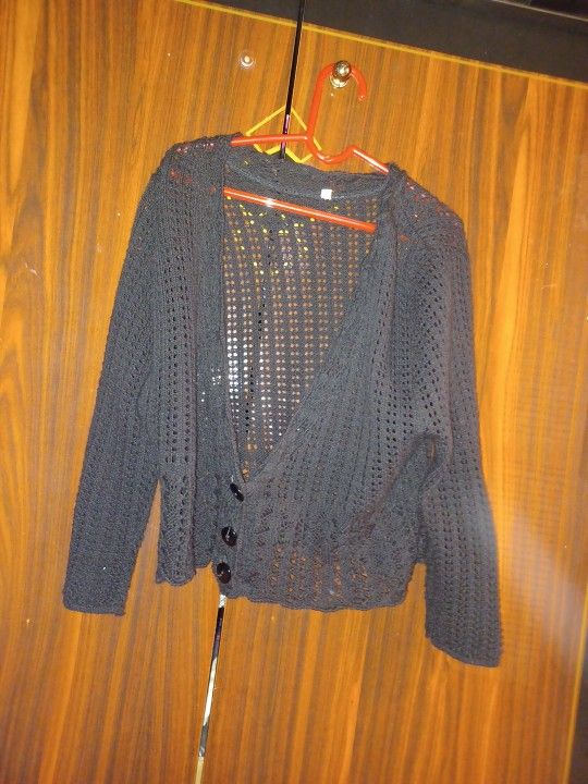 Cardigan V-Neck Thin Coatwomen's Long Sleeve Short Hollow Women's Knitted Cardigan