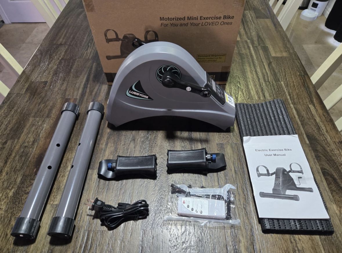 New Motorized Mini Exercise Bike Pedal - 6 Level Speed Adjustments