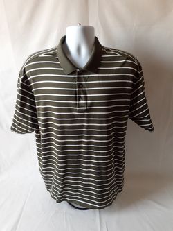 Ahead men's olive/white golf polo shirt size L