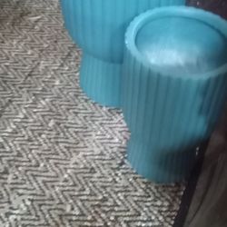 New Large 2pc Fiber Clay Garden Planter's High Quality Masterpiece Very Detailed 