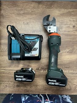 Greenlee Cordless Cable Cutter:Makita 18V LTV,20mm ACSR3/8 In Steel,Inline 