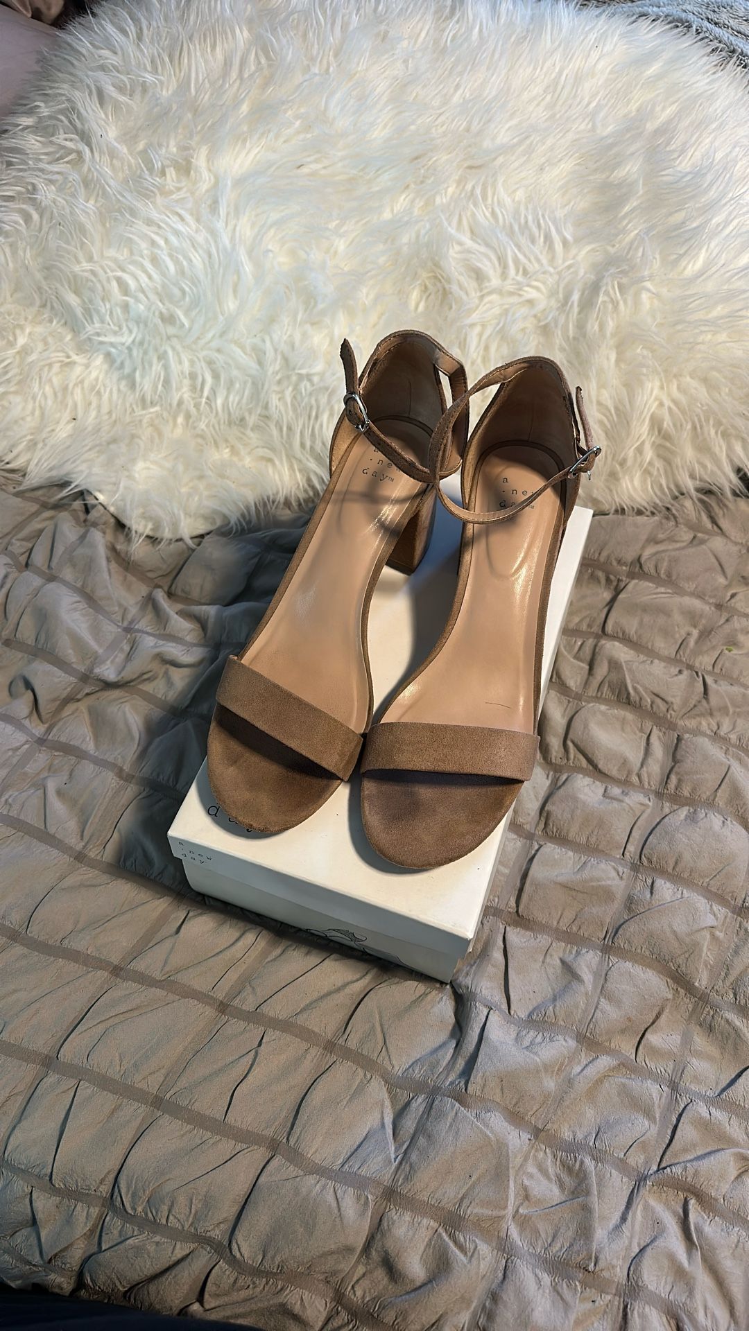 Tan suede Heels