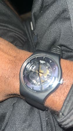 SILVER GLAM SWATCH WATCH