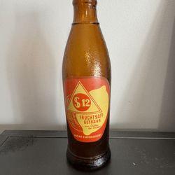 Antique German Amber Glass Bottle