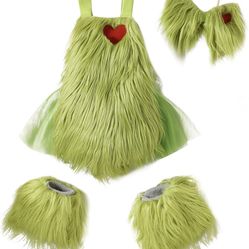 Traje De Grinch Para Niña Para Cuatro Meses A Seis Meses
