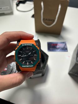 Casio G-Shock Watch Orange and Green