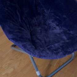 Purple Fuzzy Saucer Chair