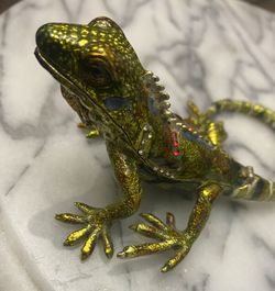 Lizard Swarovski Jewels Figure Hidden Compartment