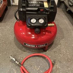 Air Compressor Porter Cable With Hose. 150 psi. 