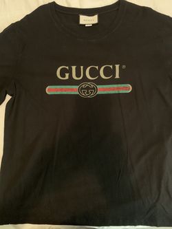 Oversize washed T-shirt with Gucci logo 2xl