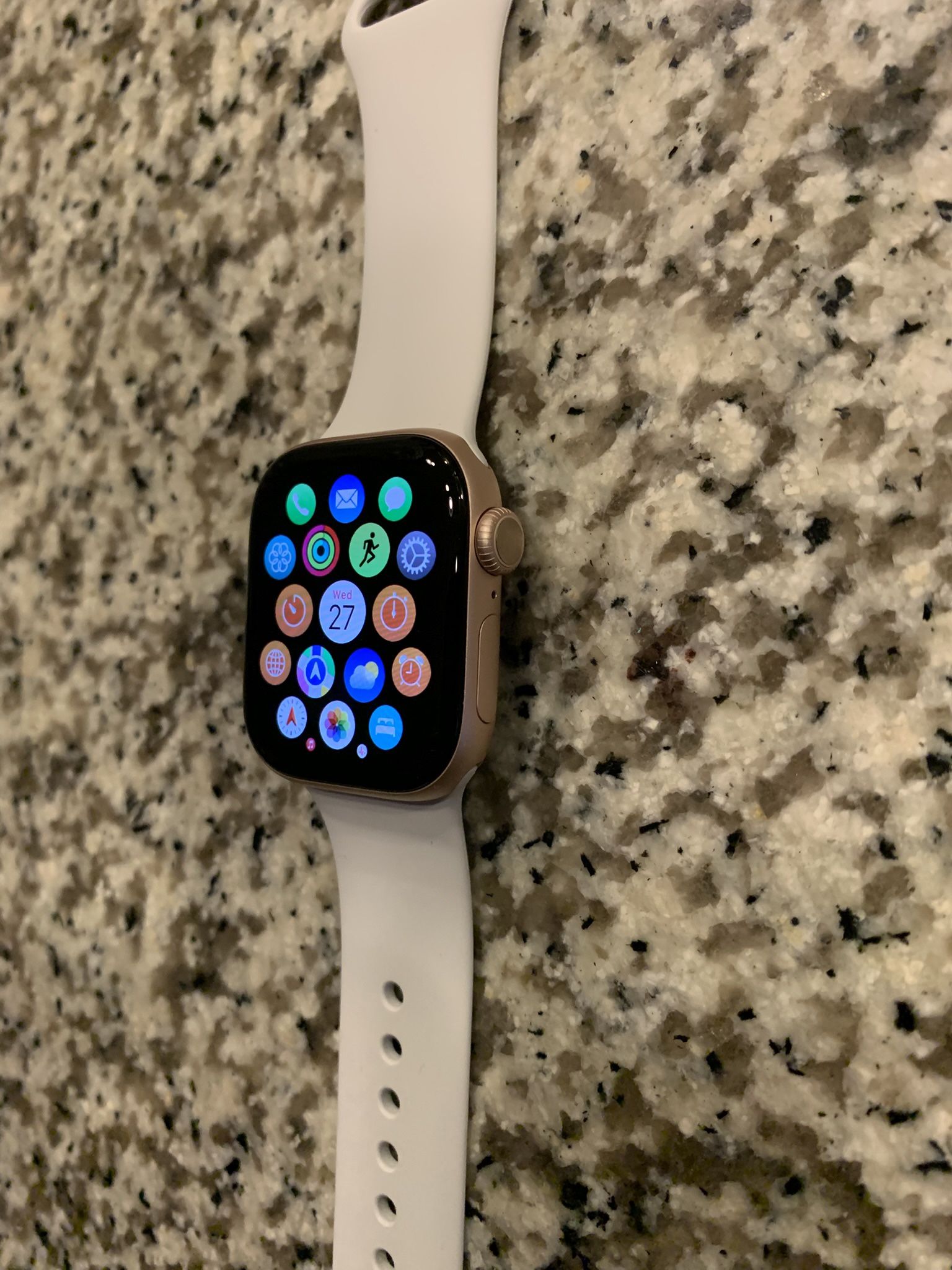 Apple Watch Series 10 GPS + Cellular, 42mm Rose Gold Aluminum Case - NEW Comes with Charger and small/medium light sport band Apple warranty