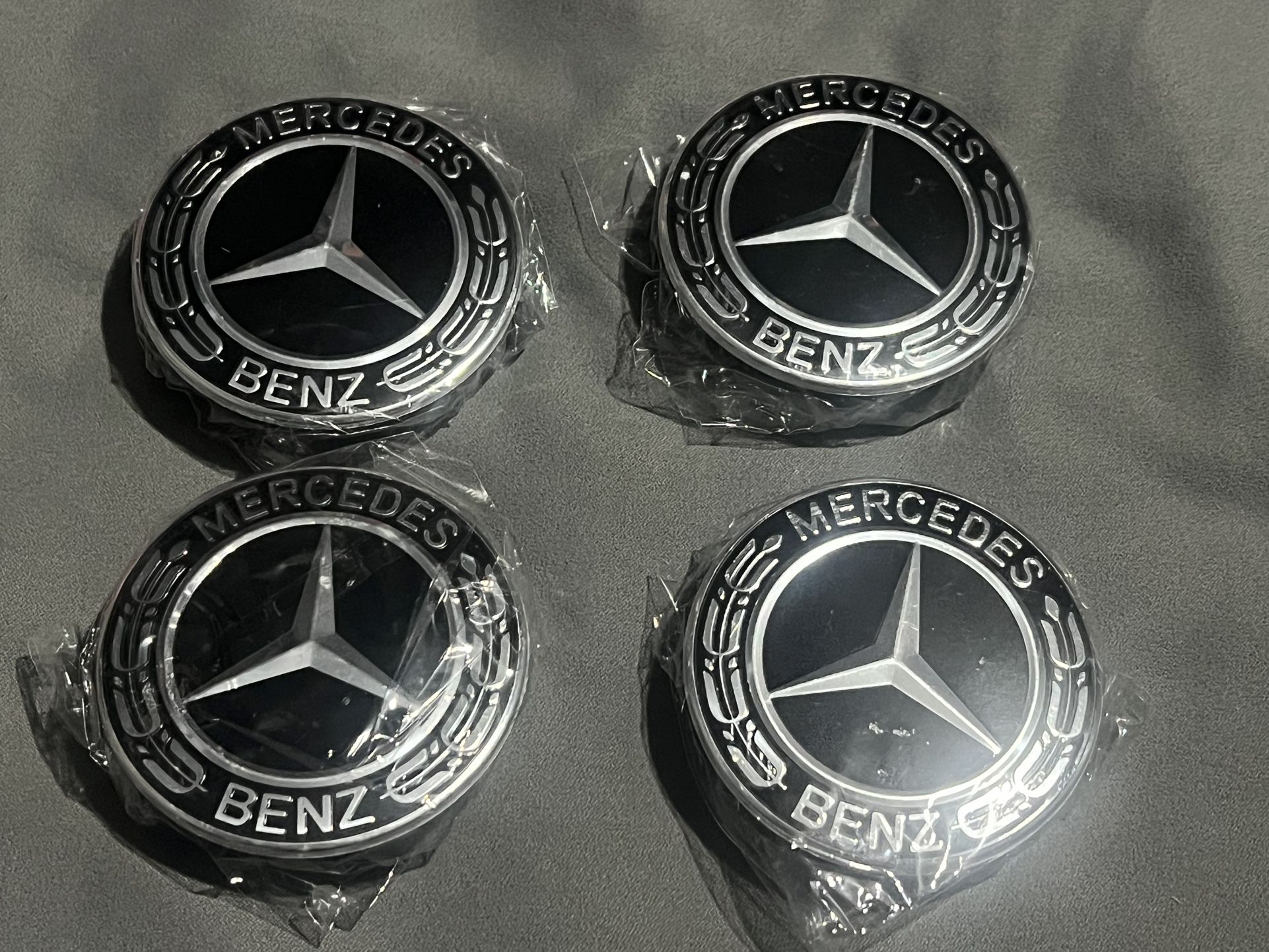 Mercedes Benz Wheel Center Caps Set (New)