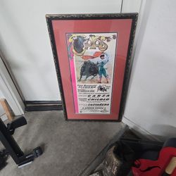 Signed and Framed Matador Poster