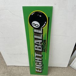 Eight Ball 8 Ball Arcade Video Game Marquee 