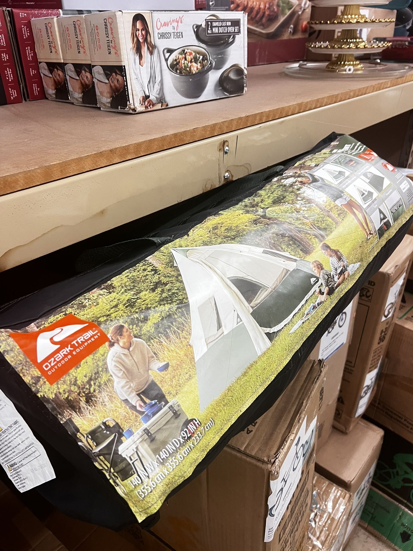 7-Person 1-Room Teepee Tent, with Vented Rear Window, Green, New