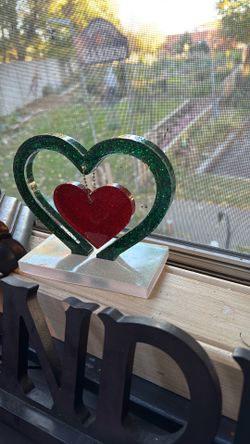 Epoxy resin a heart for Christmas