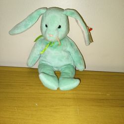 Vintage Beany Baby Green Bunny Very Clean 