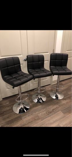 3 Brand new black bar stools