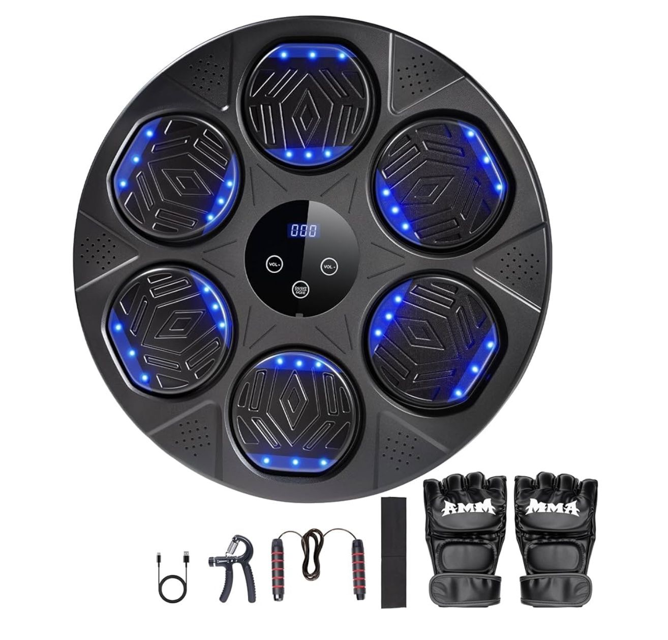Music Boxing Machine, Workout Equipment with Boxing Gloves, Bluetooth Smart Punching Arcade Machine, Fitness Equipment for Home,Office,Gym new in box
