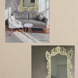 Espejo Decorativo color beige