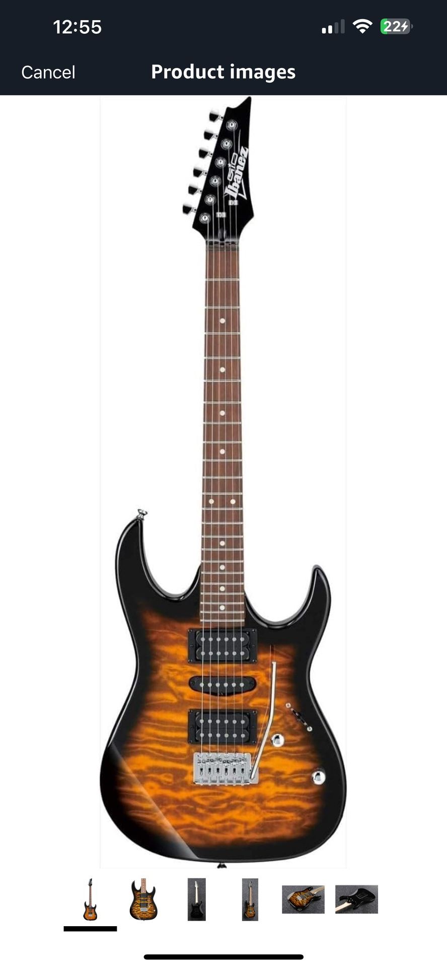 Electric guitar Ibanez Gio GRX70QA - Sunburst
