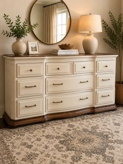 Beautiful dresser in creamy white.
