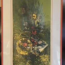 Hoi Lebadang Abstract Lithograph 150/260, Framed, 1970’s Work