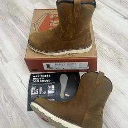 BRUNT The Bolduc Soft Toe Waterproof Pull-On Wellington Work Boot Mens Size 12