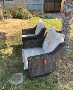 Two-piece patio chair set outdoor patio furniture brand new patio rocking swivel chairs 🆕🚎🚛🆕